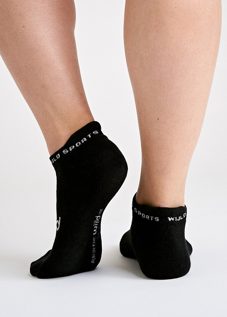 Wijld Socks Woodsocks Sneaker Sportsocken Schwarz Lyocell