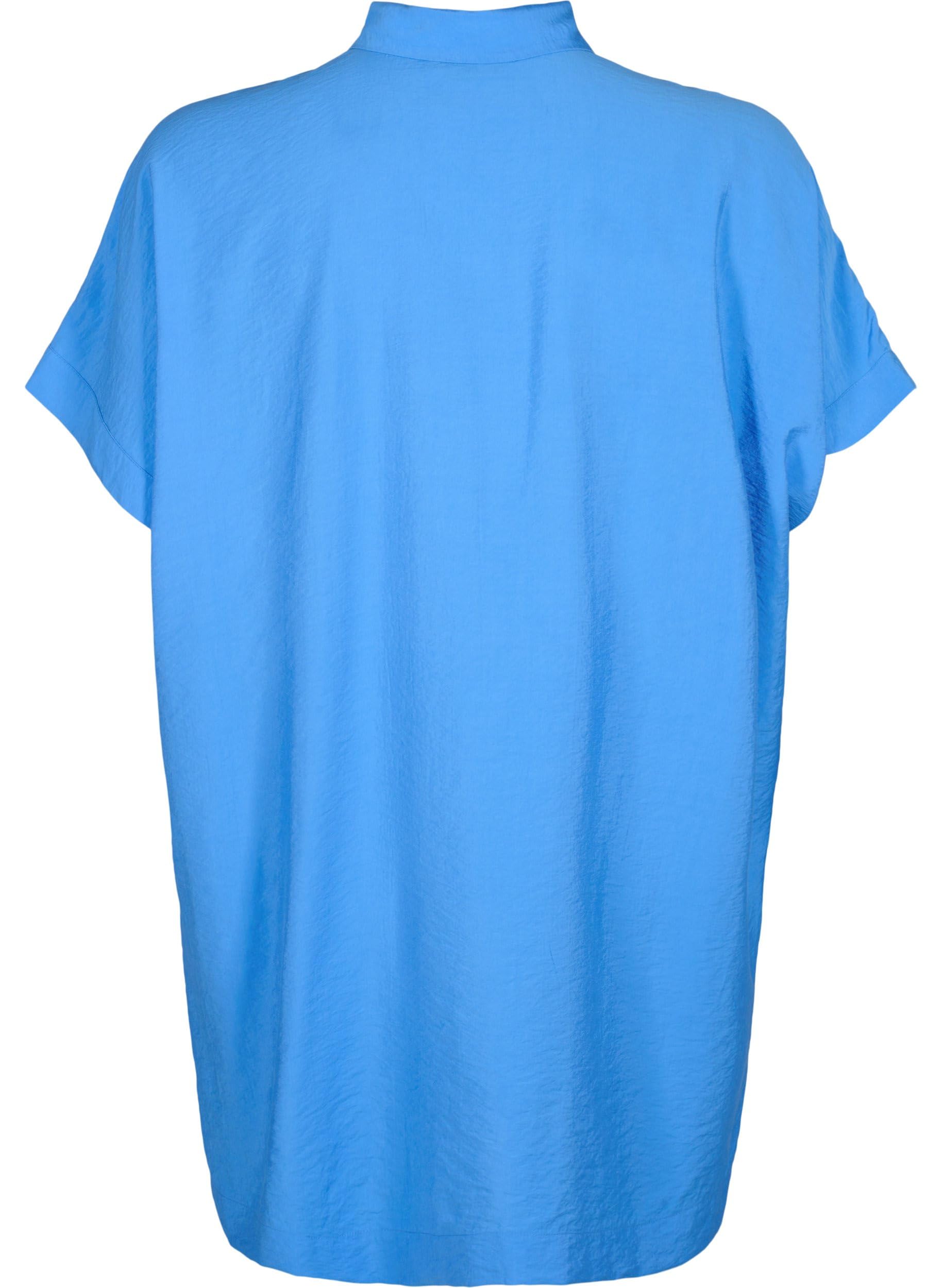 Zizzi Viskose Shirt Damen lang 1/2-Arm Ecovero Seitenschlitz
