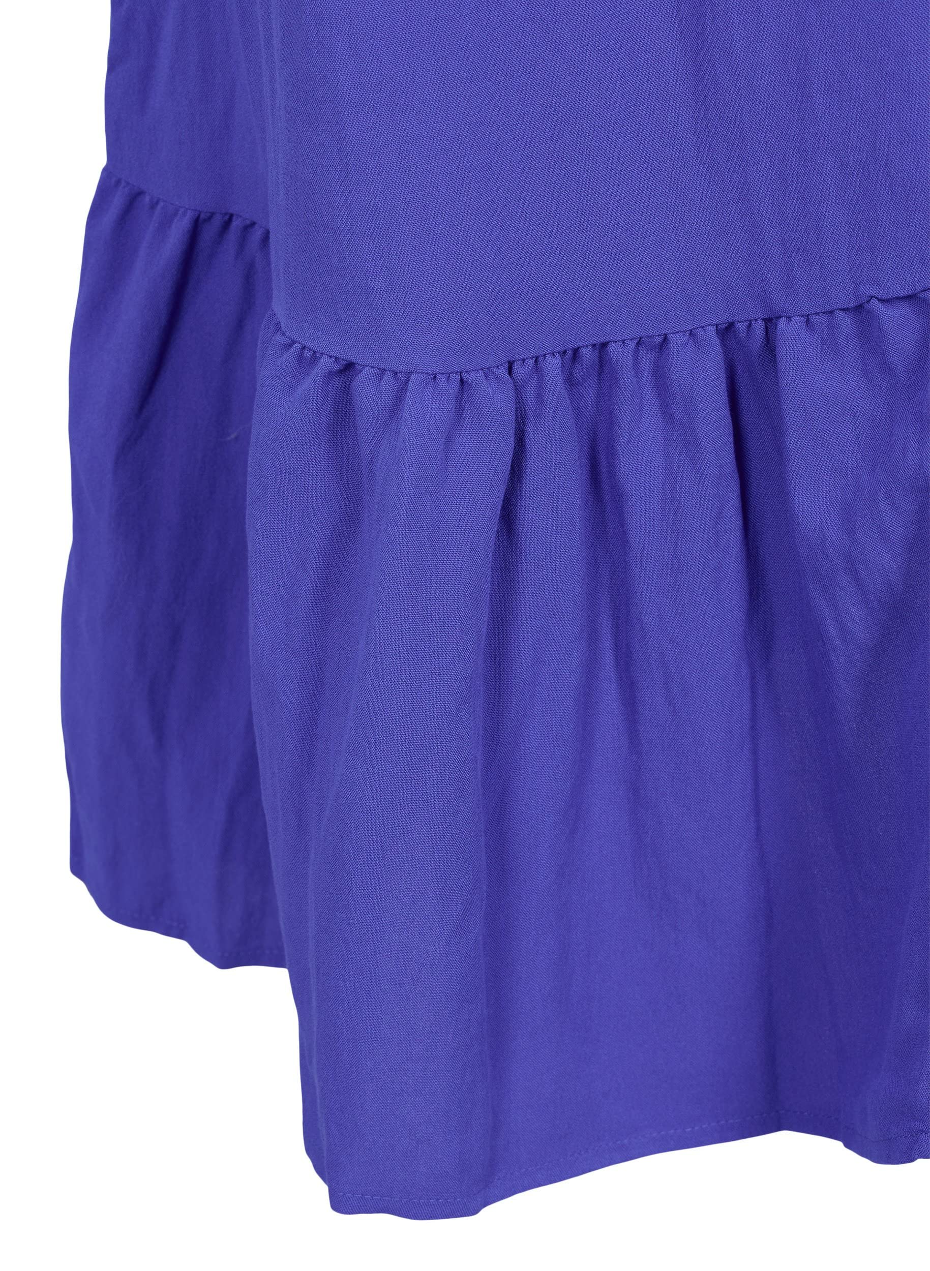 Zizzi Viskosekleid Kurzarm V-Ausschnitt Rüschen Große Größen