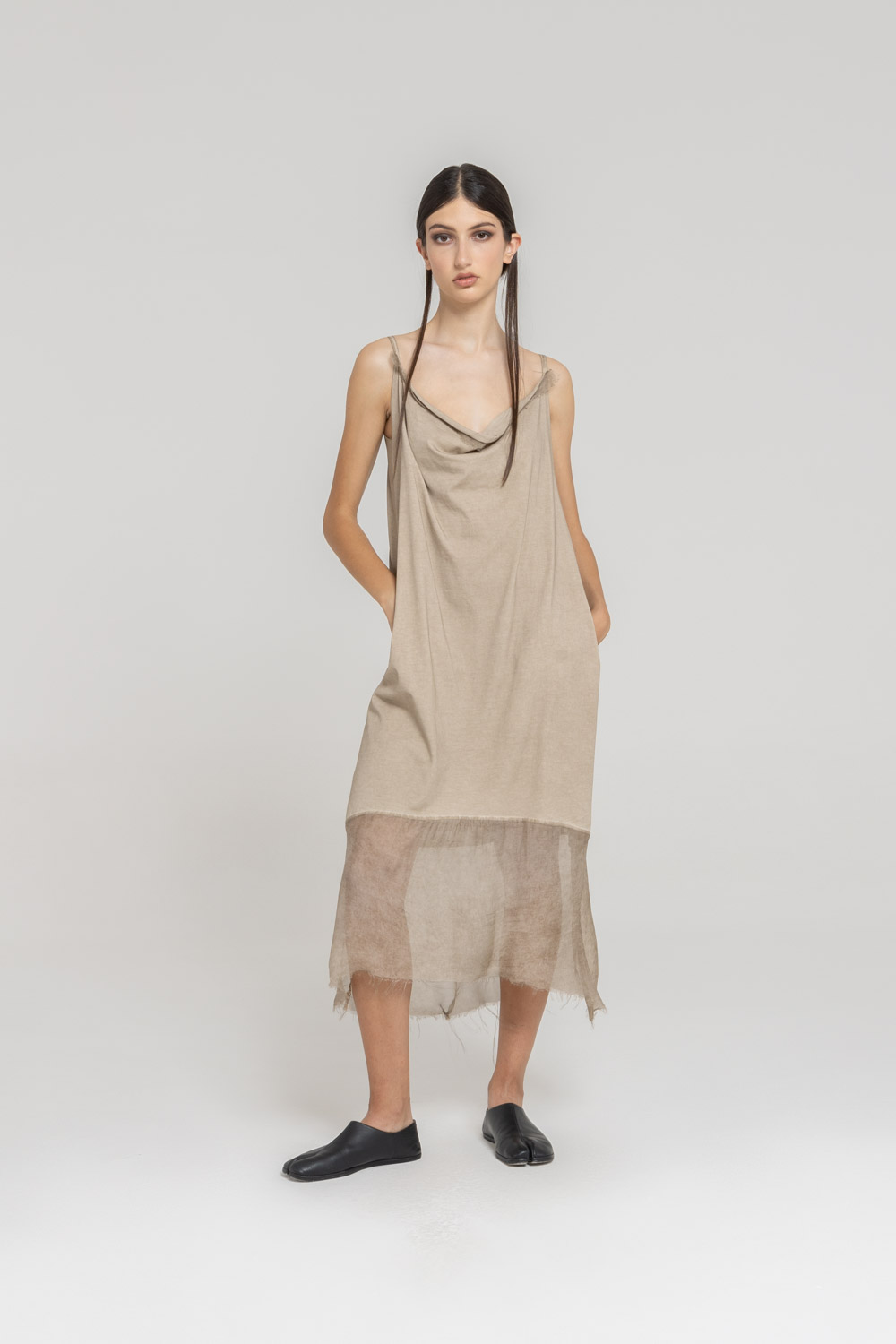 Sanctamuerte Abiti Abito Lungo Jersey Maxikleid Baumwolle