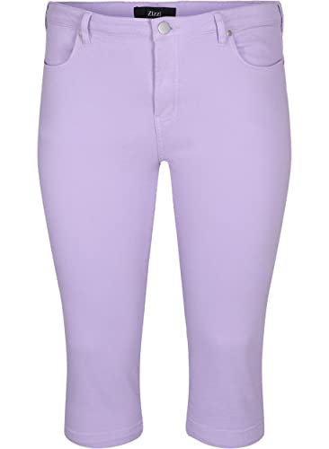 Zizzi Jeans Emily 3/4 Slim Fit Gr 56 Lavender