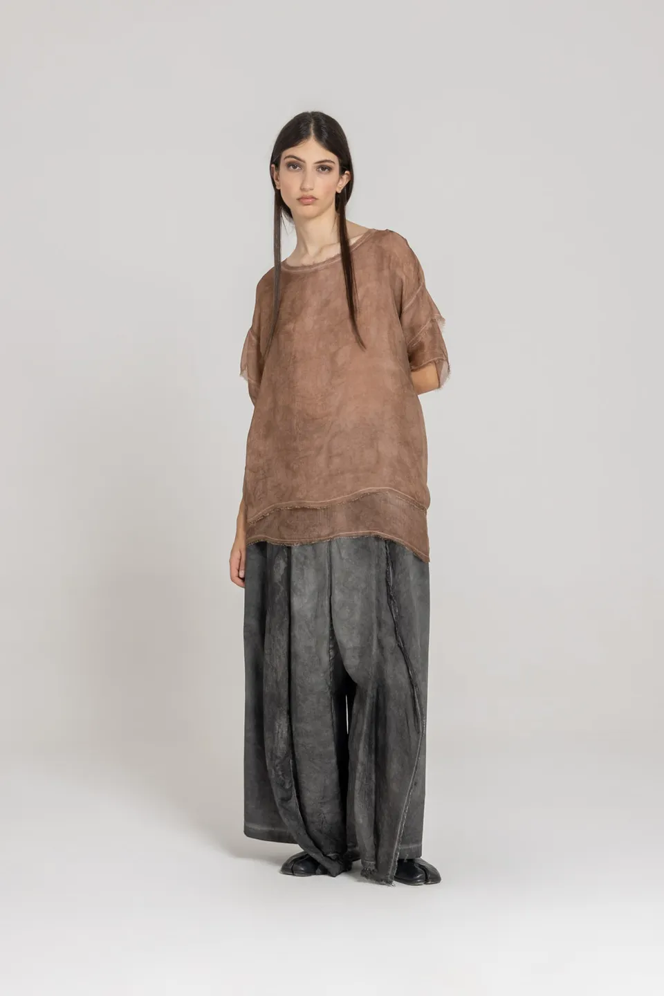 Sanctamuerte T-Shirt Over Girocollo Shirt Viskose-Seide