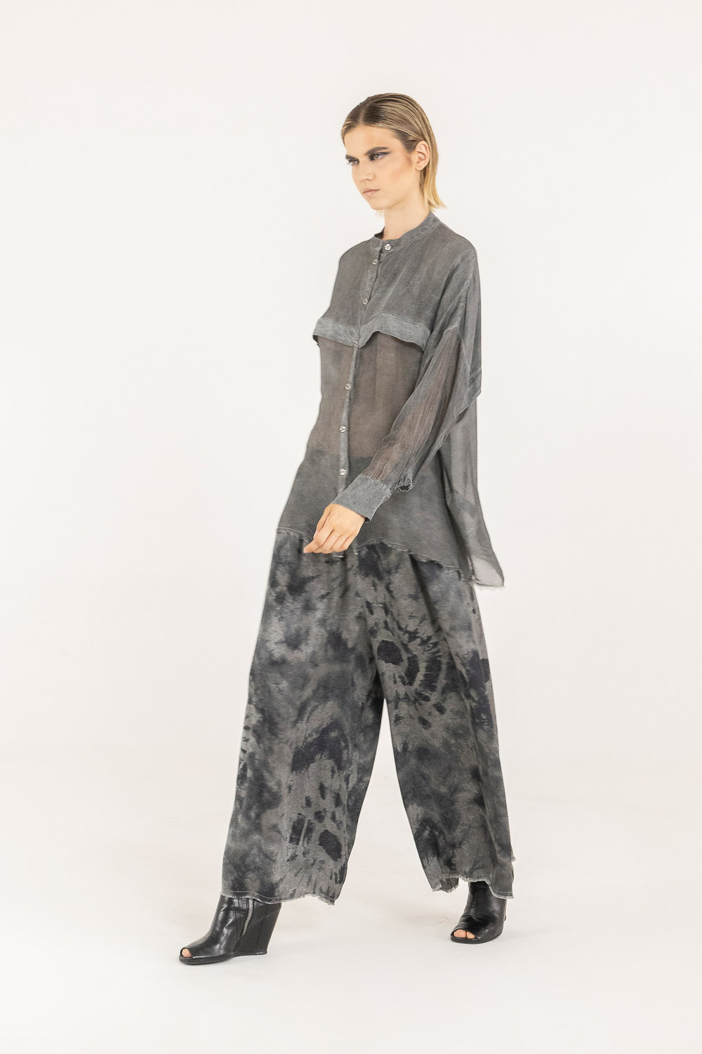 Sanctamuerte Camicie Camicia Boxy Over Bluse Viskose-Seide