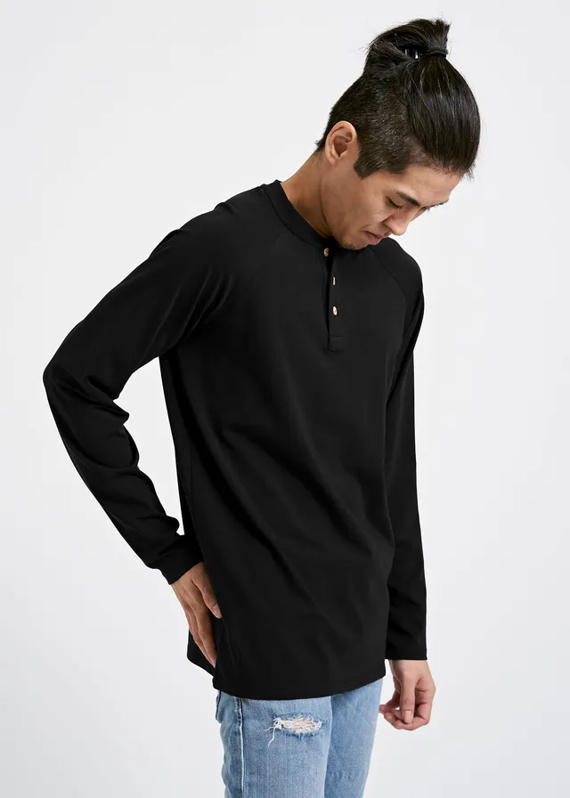 Wijld Fritz Black Herren Langarmshirt Elasthan