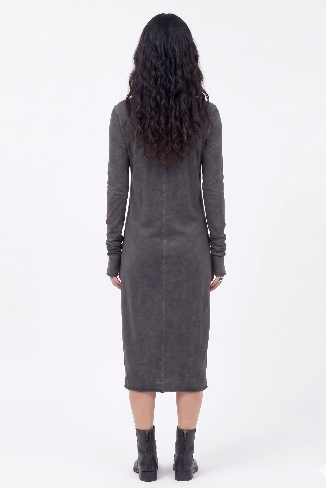 Sanctamuerte Abiti Abito Lungo Collo Alto Kleid Baumwolle