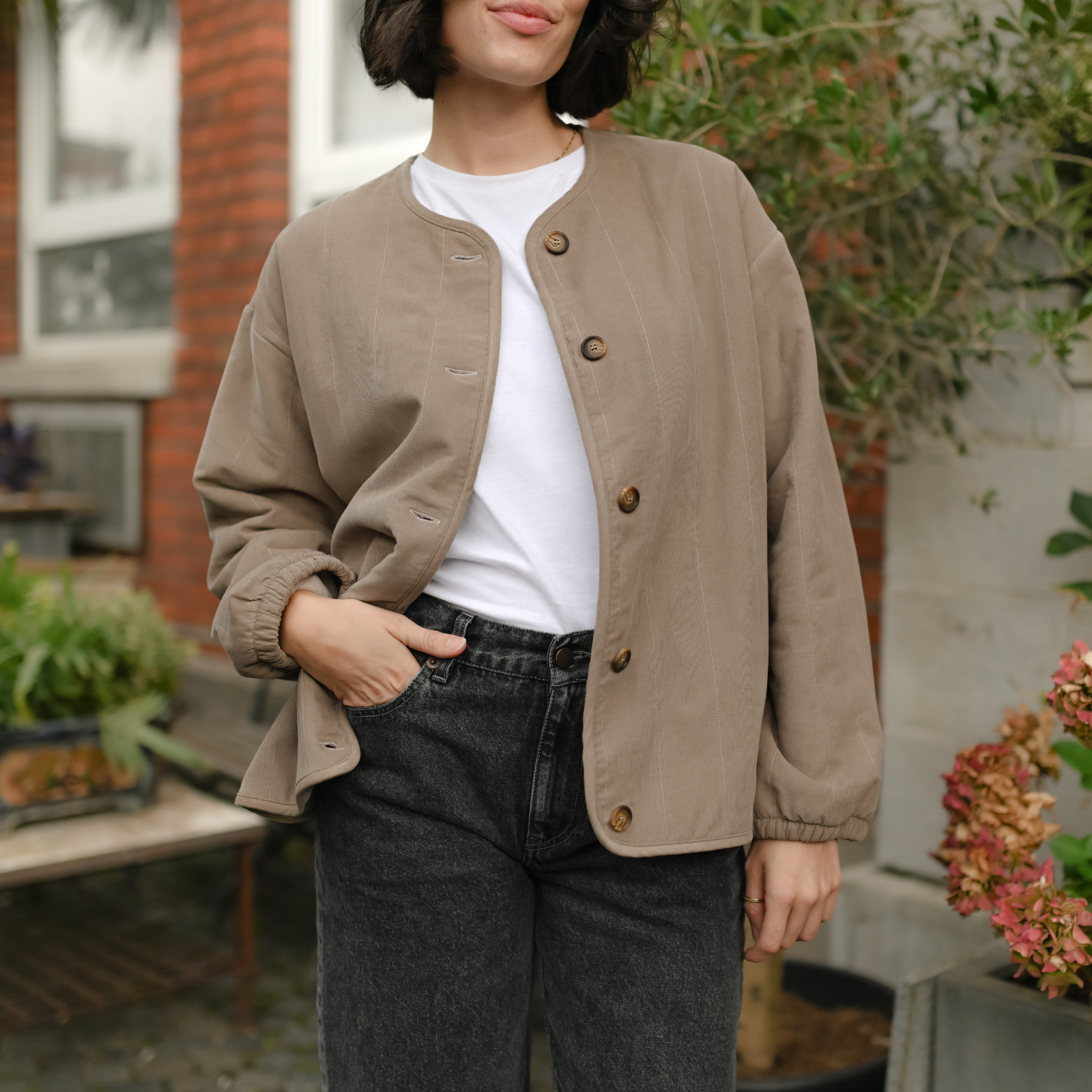 NORDLICHT Jana Cord Jacke Braun – Bio-Baumwolle