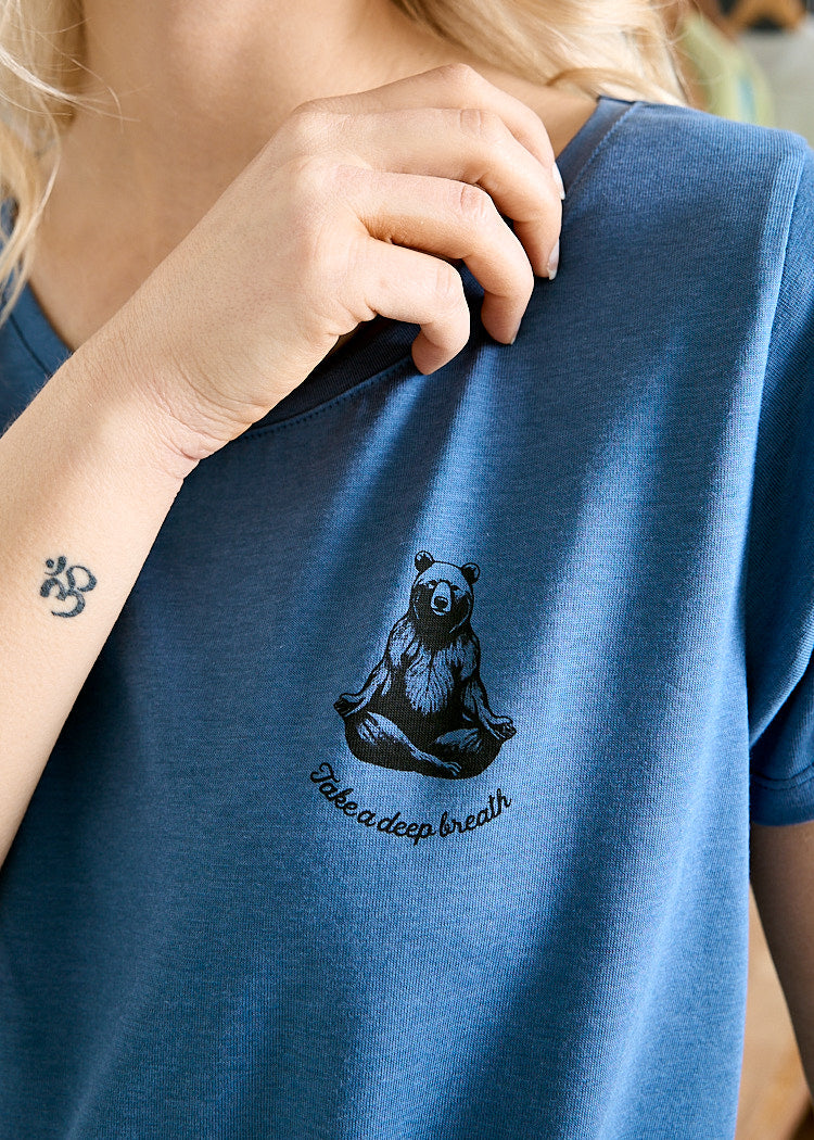 Wijld Woodshirt Lena Yoga Bear Damen T-Shirt Print