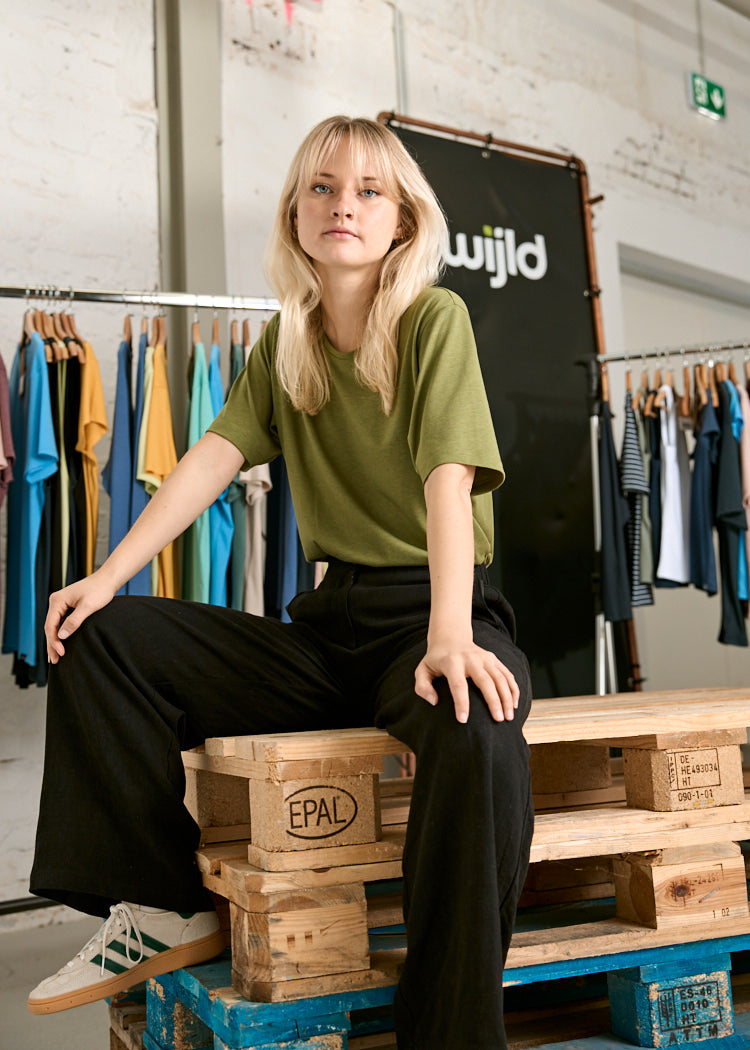 Wijld WoodShirt Tilda Sphagnum Damen Shirt Slim