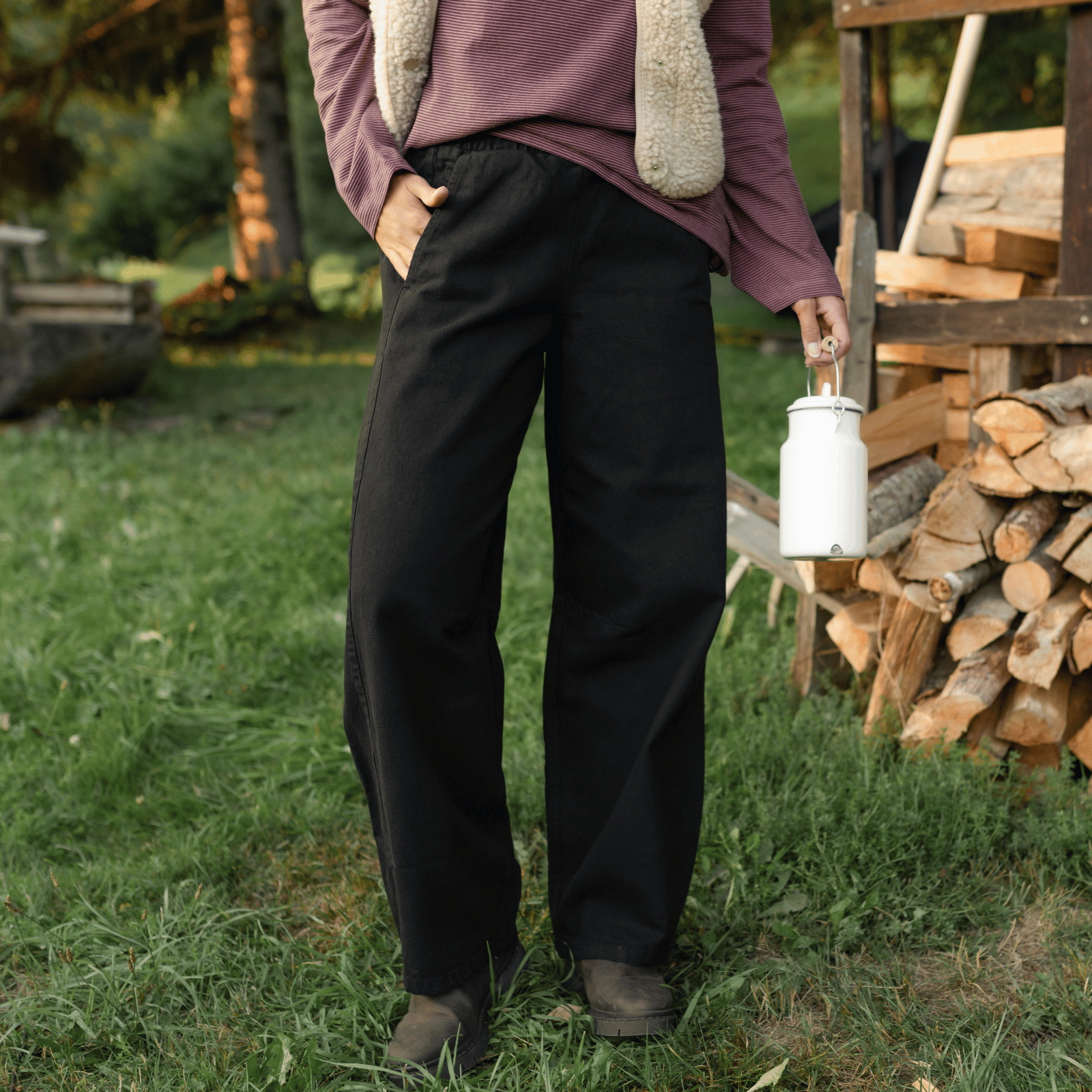 Nordlicht Livy Barrel Hose Damen Schwarz