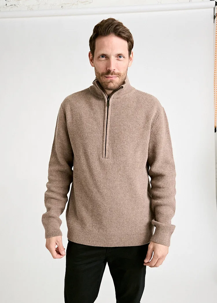 Wijld Tim Strickpullover Herren Sabbioso Troyer Recycling-Wolle