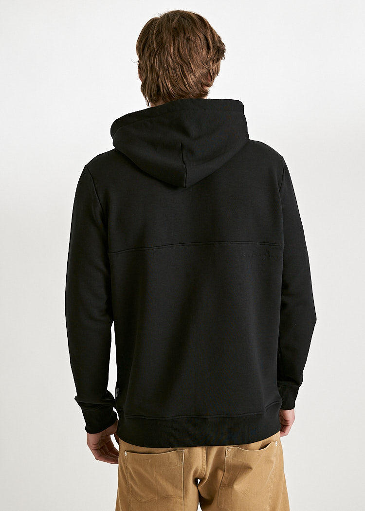 Wijld Andy Herren Hoodie Schwarz Bio-Baumwolle Gr. L
