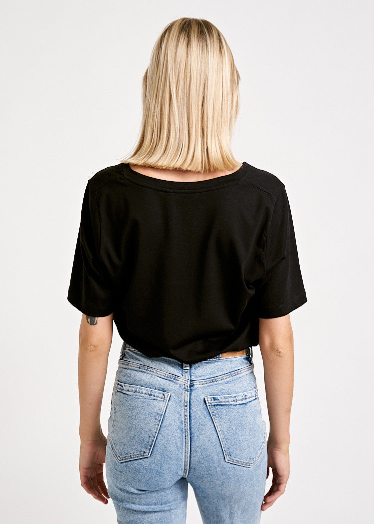 Wijld WoodShirt Frida Damen T-Shirt Black Bio-Lyocell