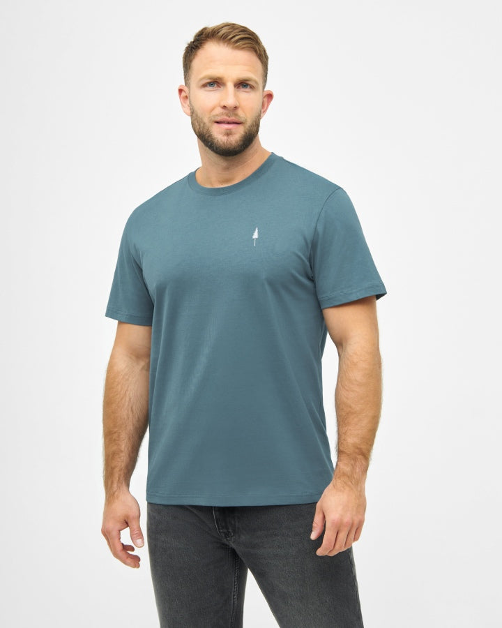 NIKIN TreeShirt Faded T-Shirt Teal Bio-Baumwolle