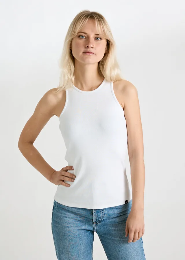 Wijld Irene Bright White Damen Tank Top Ripp weiß