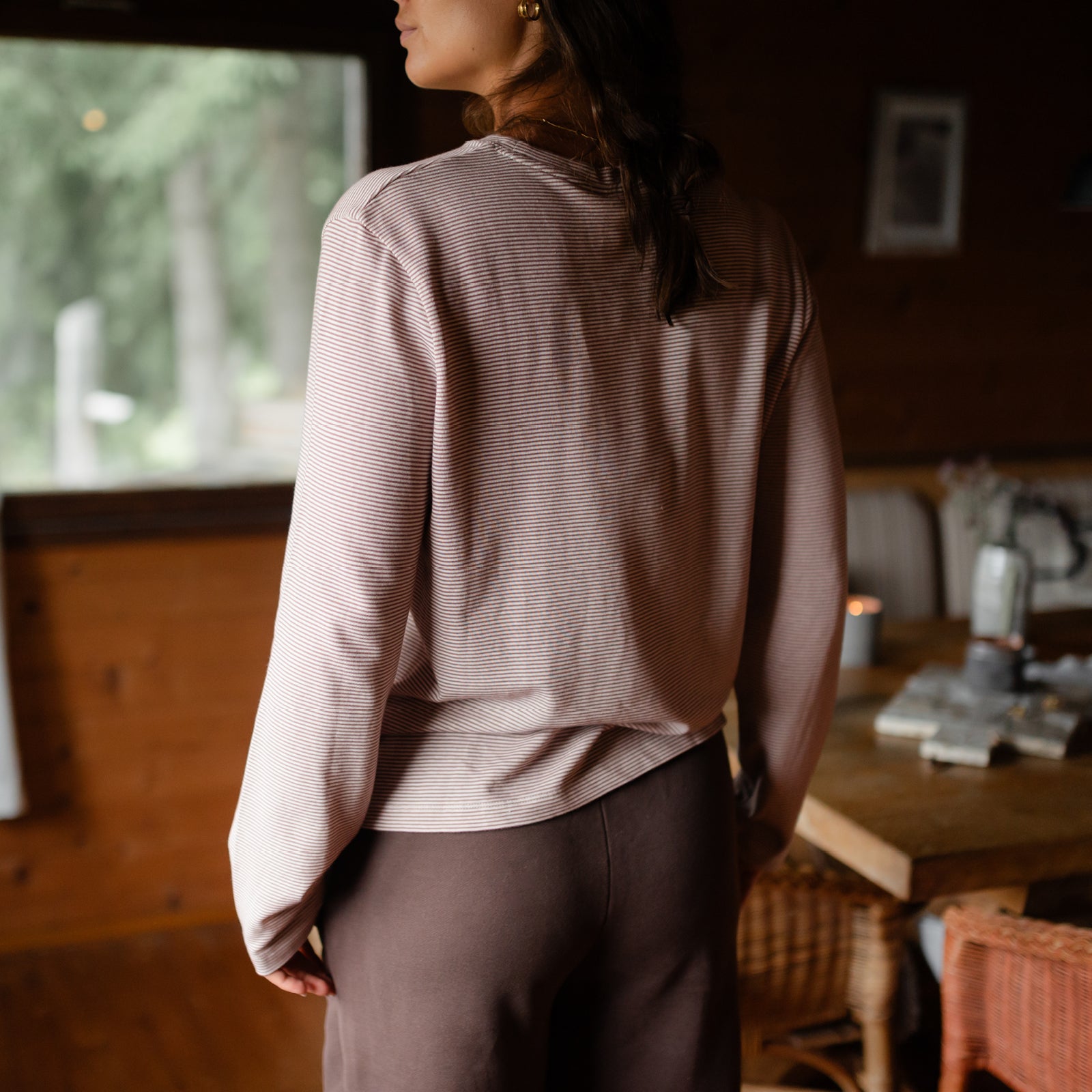 Nordlicht Alva Langarmshirt Streifen Altrosa XS