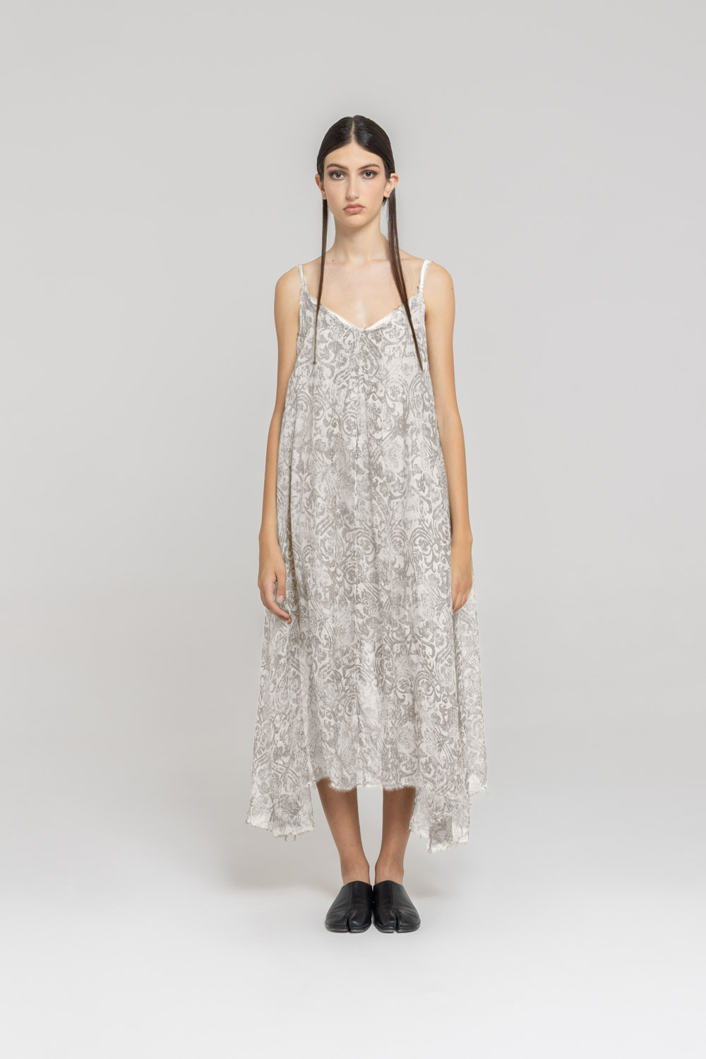 Sanctamuerte Abito Lungo Kleid Barock Viskose-Seide