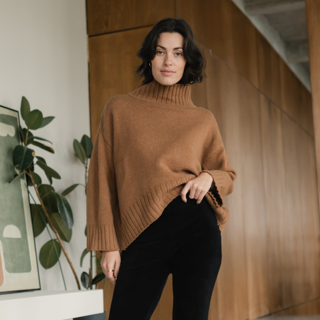 NORDLICHT Mina Wollpullover Rollkragen Recyclingwolle