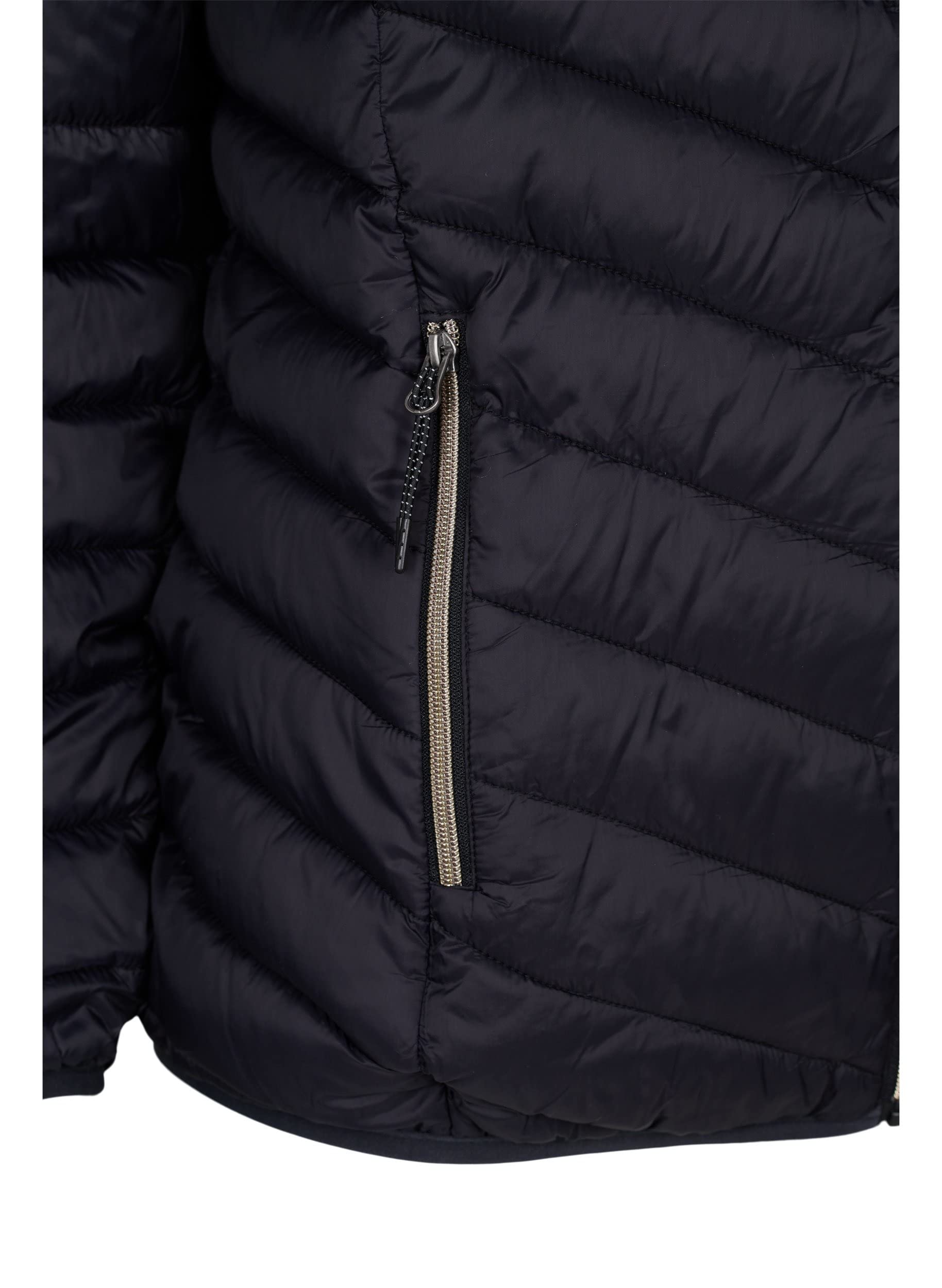 Zizzi Steppjacke mit Kapuze Schwarz Große Größen