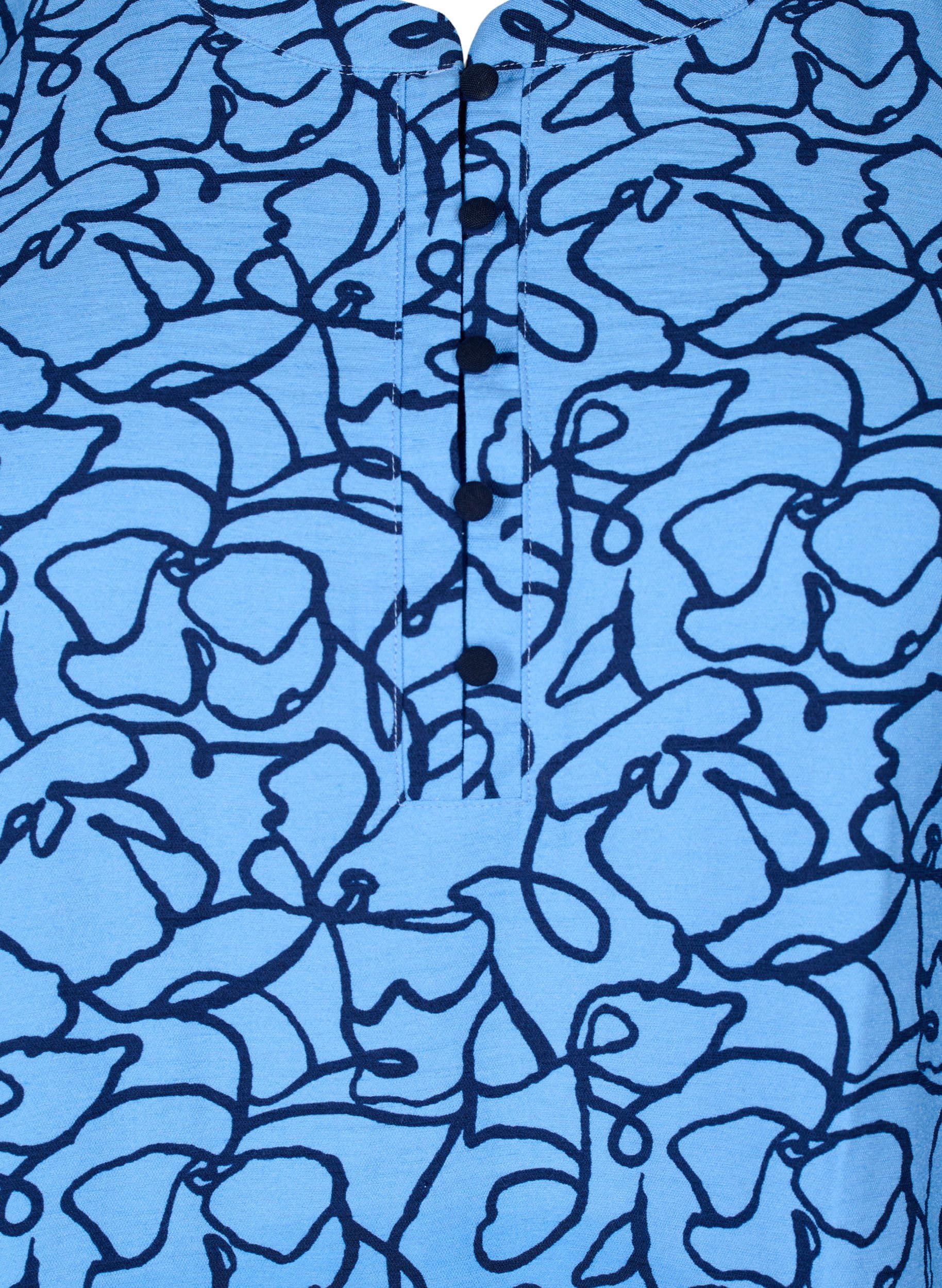 Zizzi Bluse Langarm Druckknöpfe Ecovero-Viskose 42-60