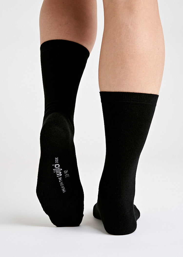 Wijld Socks Woodsocks Black Socken Lyocell Schwarz