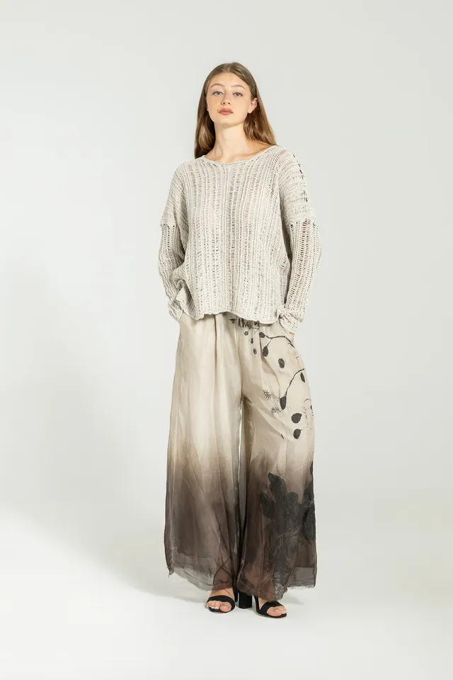 Sanctamuerte Maglieria Pullover Rundhals Baumwolle Weit