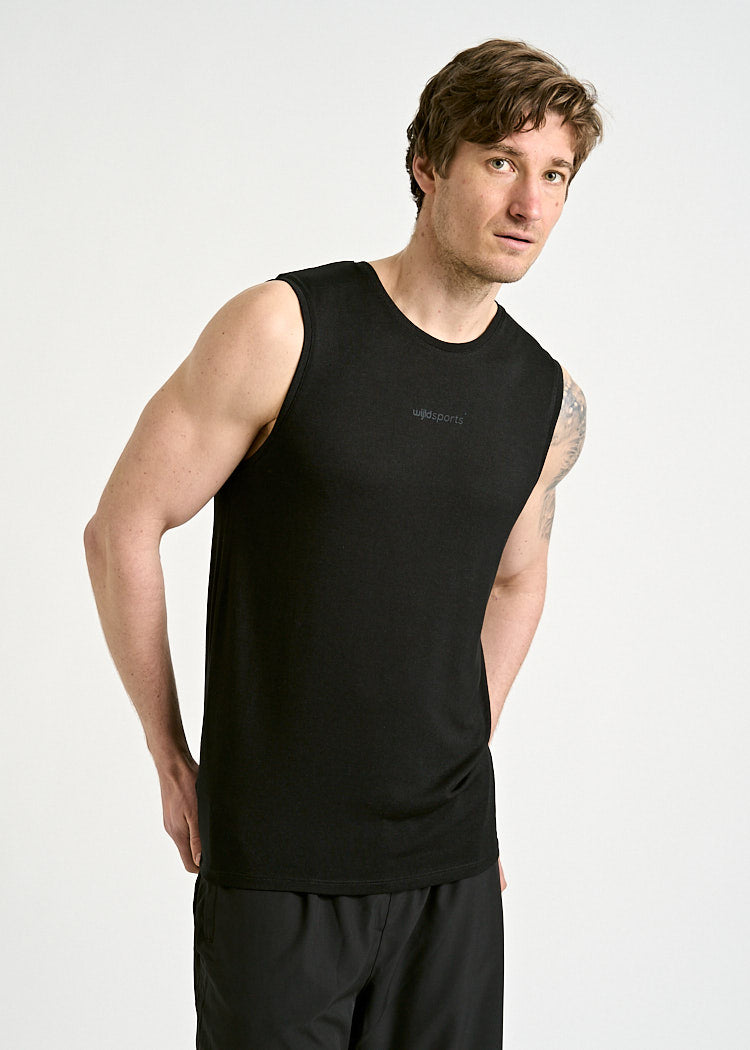Wijld T-Shirts & Tops Sportshirt Arian Sleeveless Schwarz Herren