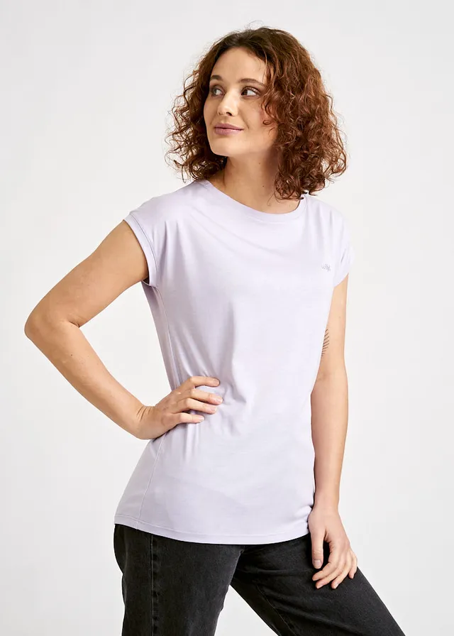 Wijld Elena Orchid Petal Damen T-Shirt Slim Rosa Lyocell