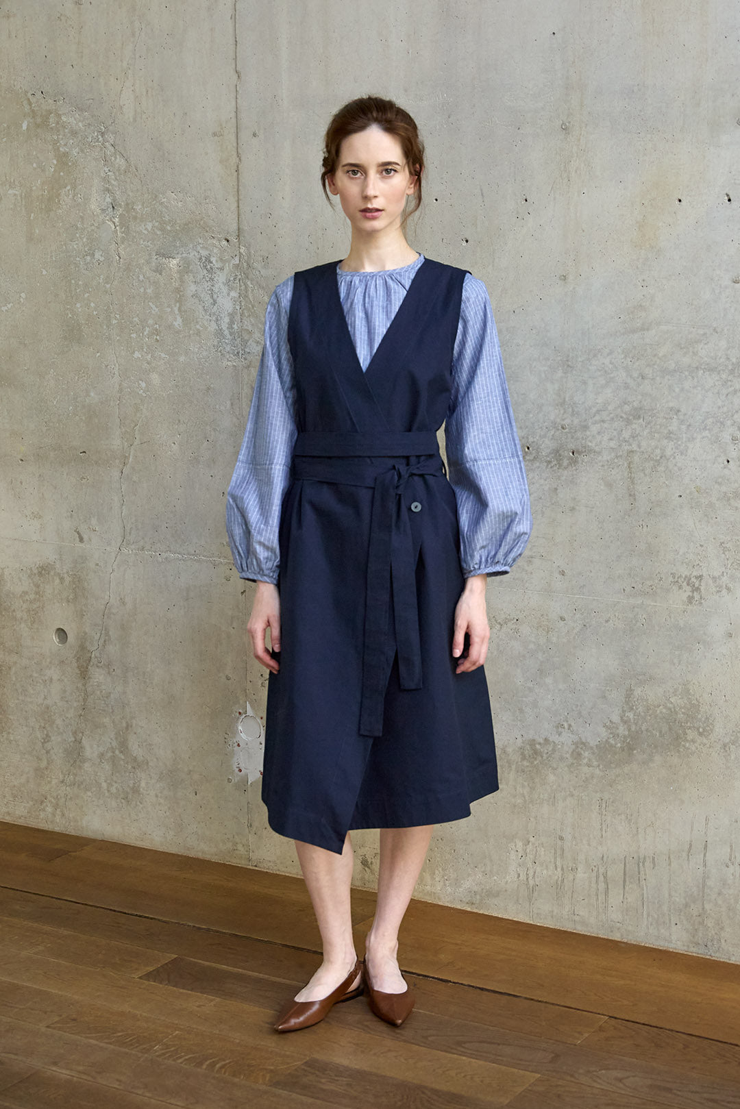 Christiane Strobel SASHA Wickelkleid Bio-Baumwolle Midi Größe S