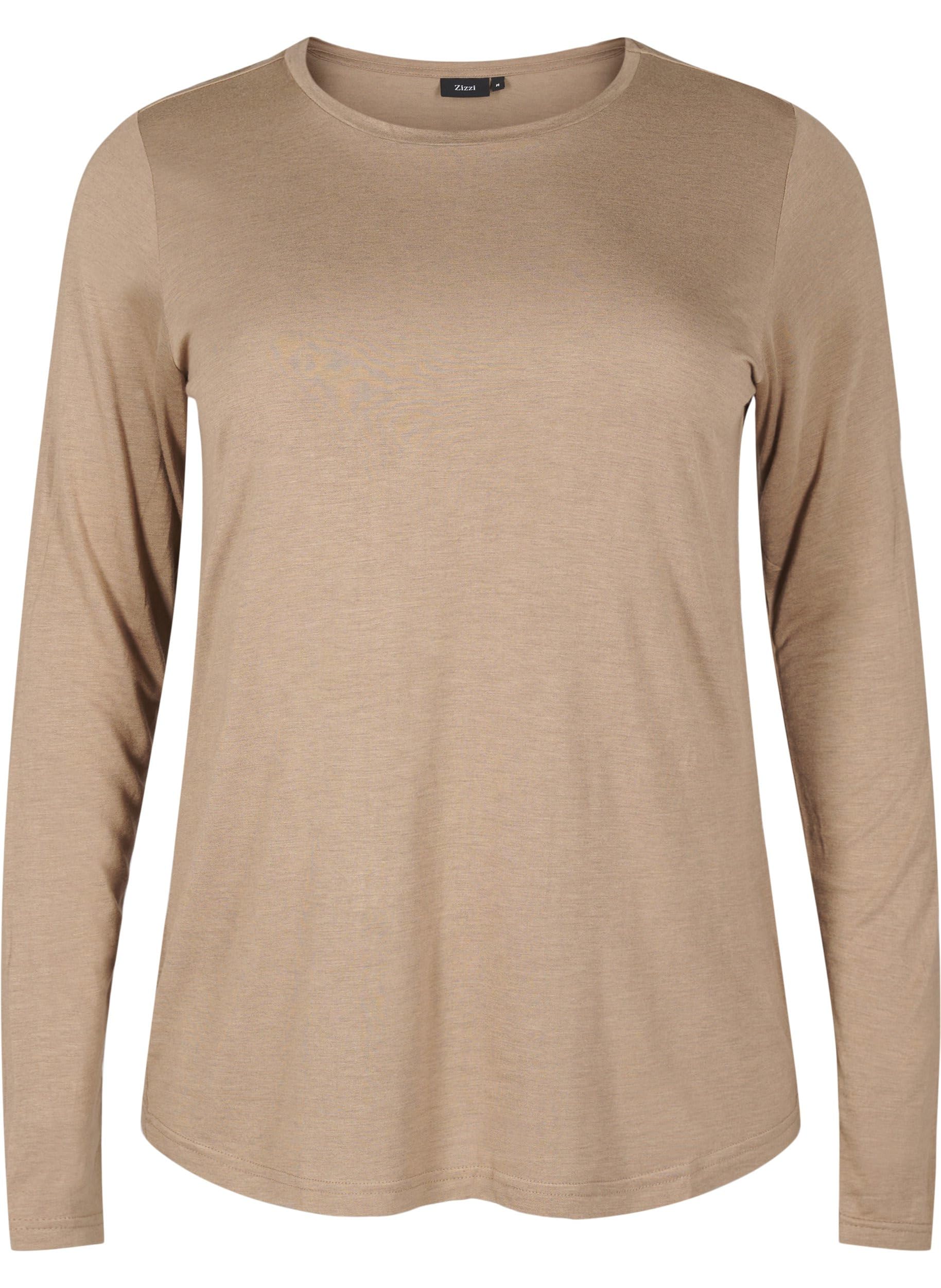 Zizzi Blouses Shirts Bluse Wolle Viskose Fossil 42-56