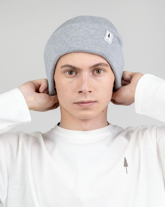 NIKIN Treeanie Light Grey Mel Mütze One Size Baumwolle