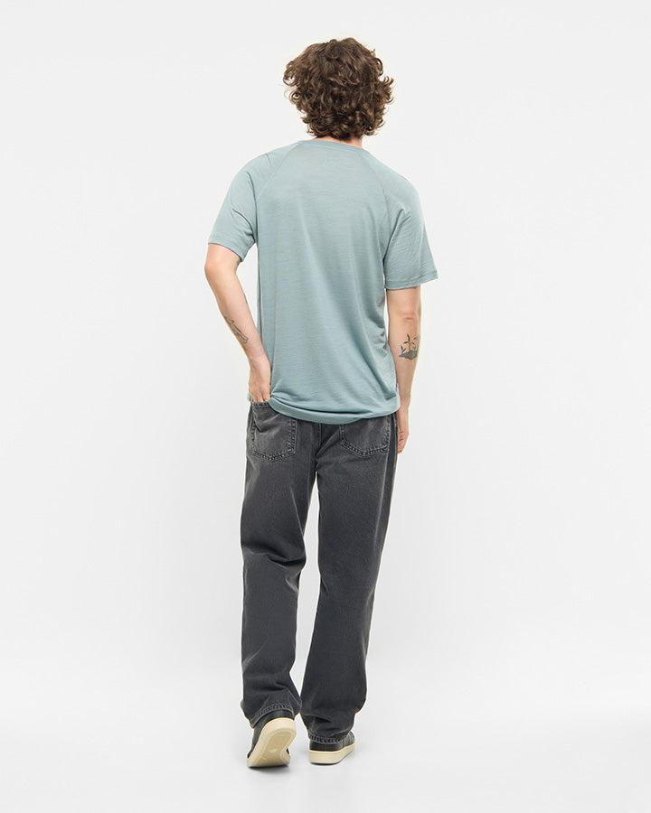 NIKIN TreeShirt Wool T-Shirt Elemental Blue Mel Merinowolle