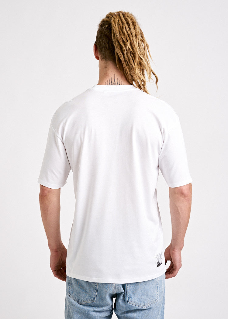 Wijld James T-Shirt Herren Bright White Holz Regular