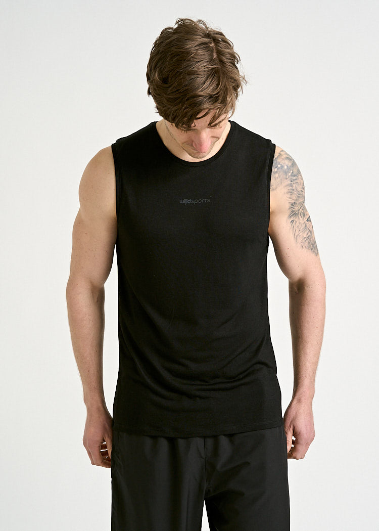 Wijld T-Shirts & Tops Sportshirt Arian Sleeveless Schwarz Herren