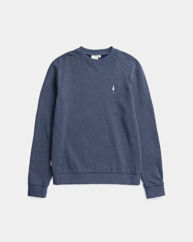 NIKIN TreeSweater Navy Mel Pullover Bio-Baumwolle
