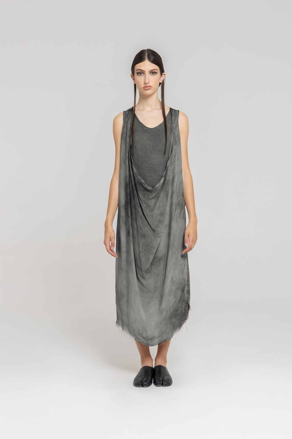 Sanctamuerte Abiti Jersey Kleid Baumwolle Lang