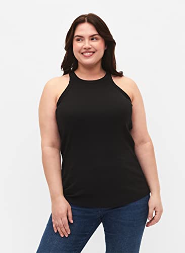 Zizzi Ripp Tanktop Baumwolle Top Große Größen