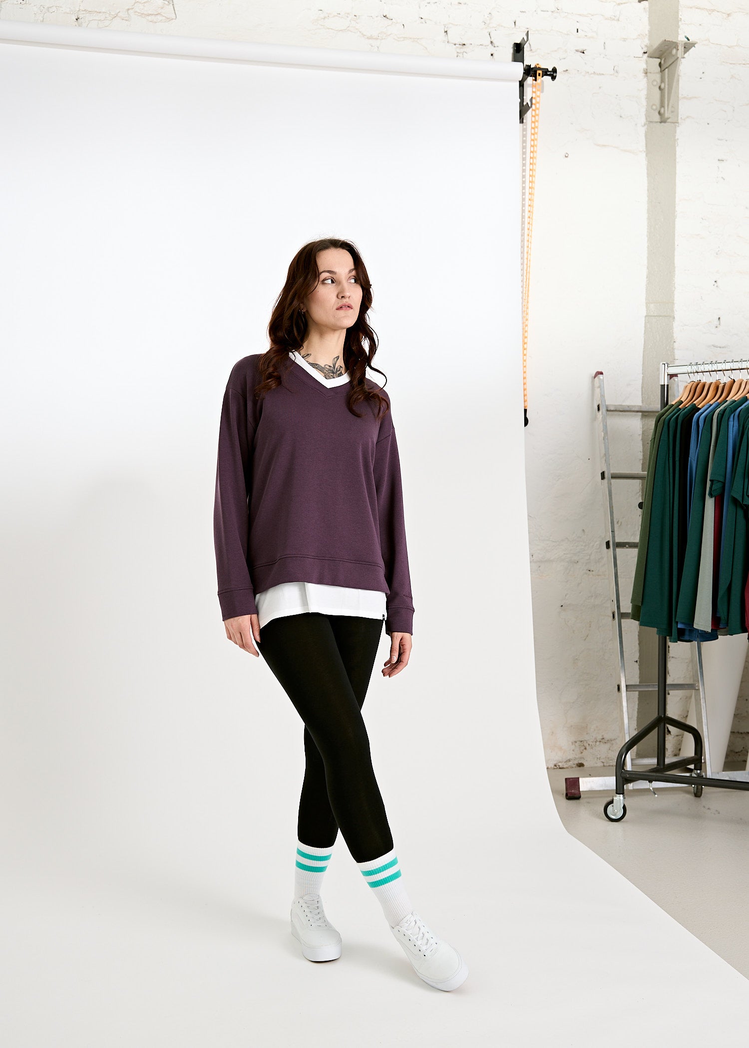 Wijld Sweater Ada Purple Damen Sweatshirt Lyocell
