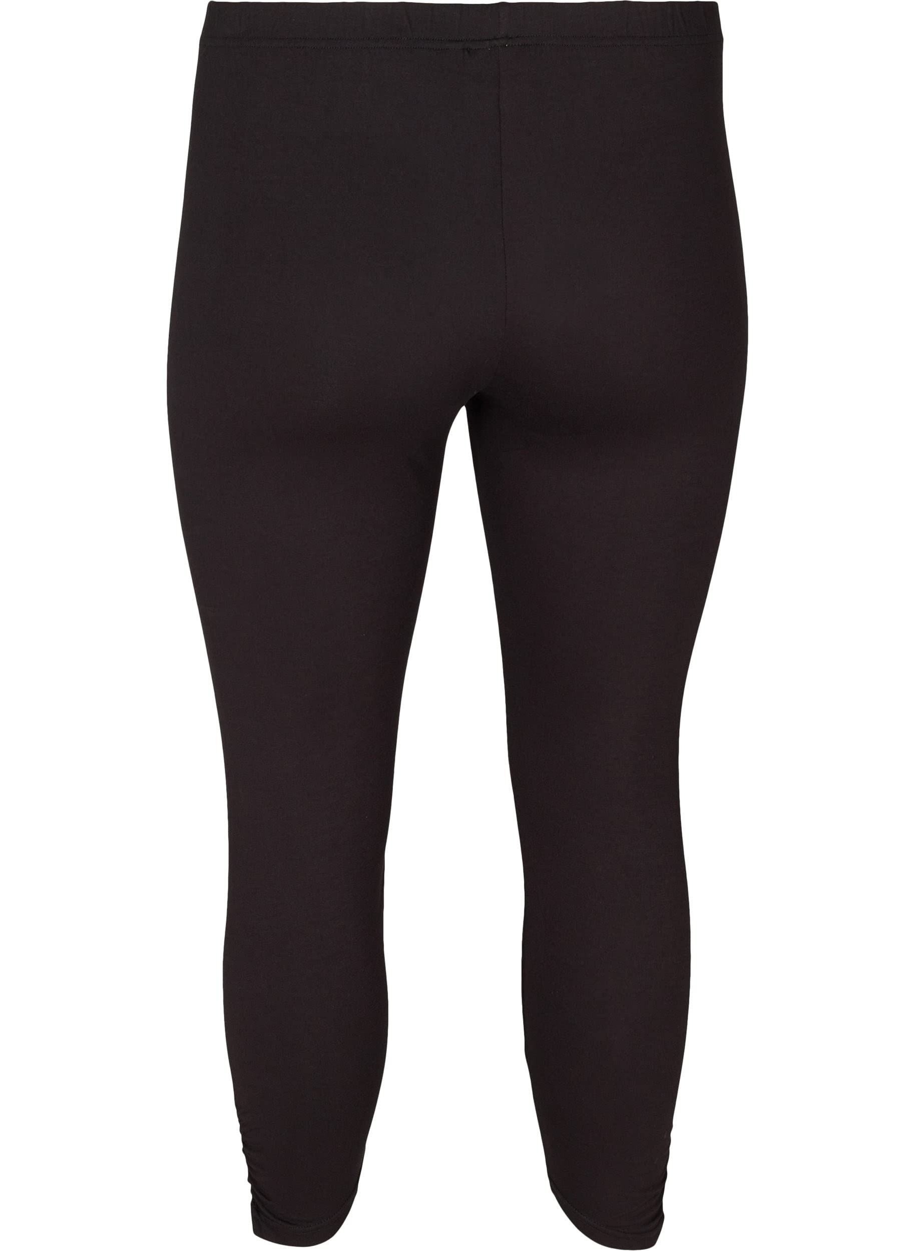 Zizzi 3/4 Leggings Viskose Stretch Rüsche Gr 46-48