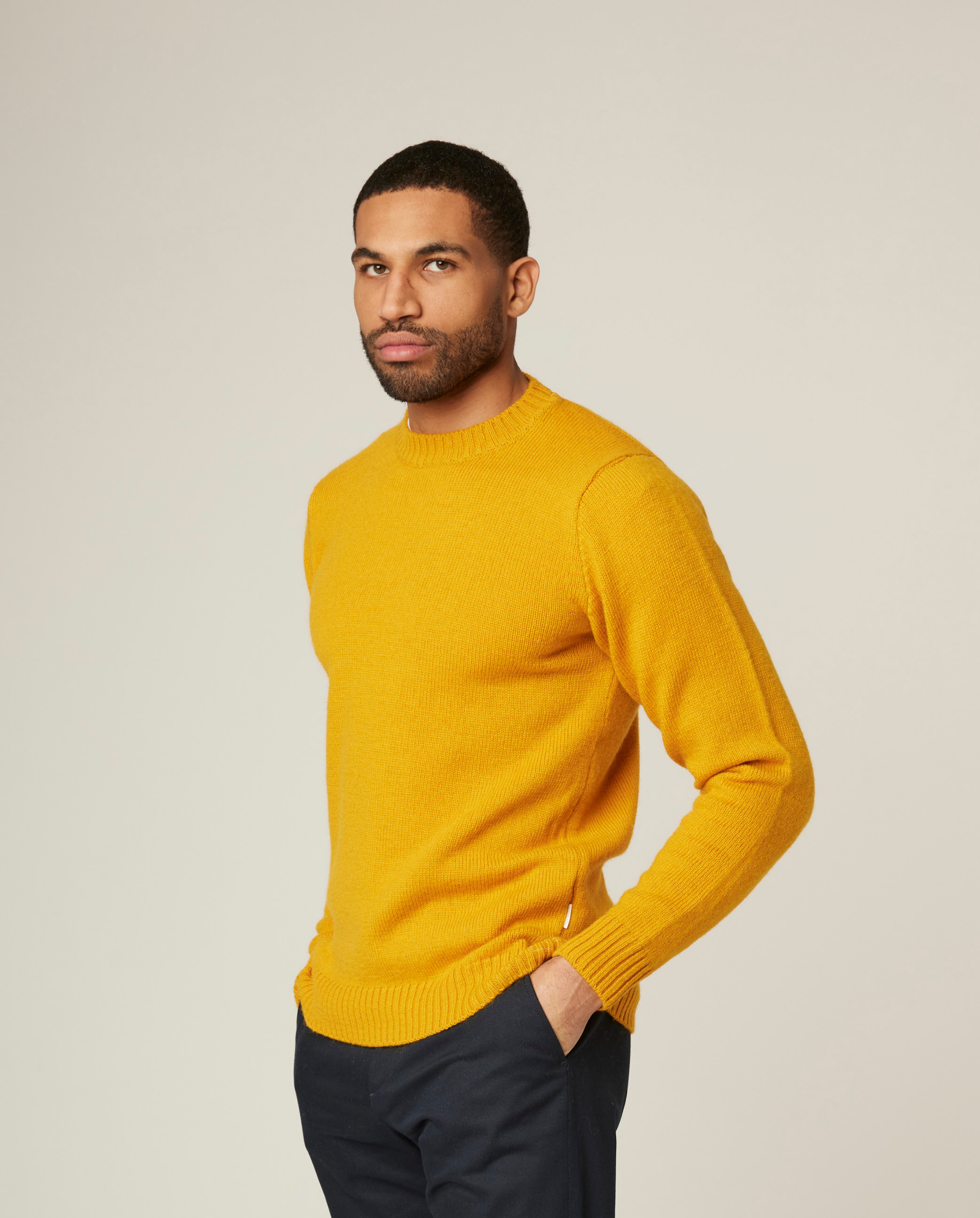 Peregrine Makers Crew Jumper Herrenpullover Orange M Merino