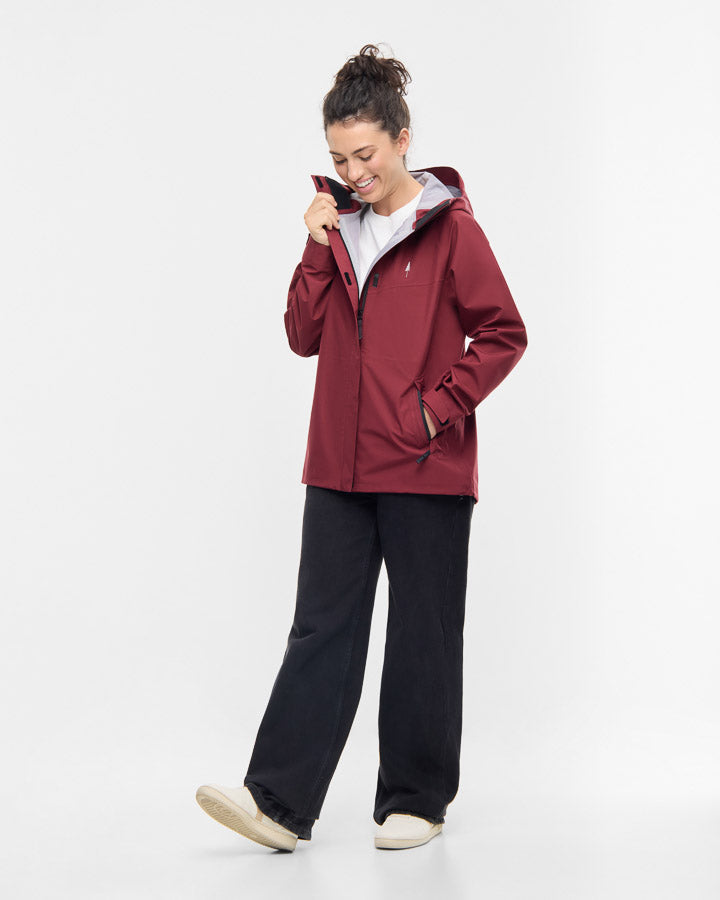 NIKIN TreeJacket Rain Women Regenjacke Burgundy Wasserdicht