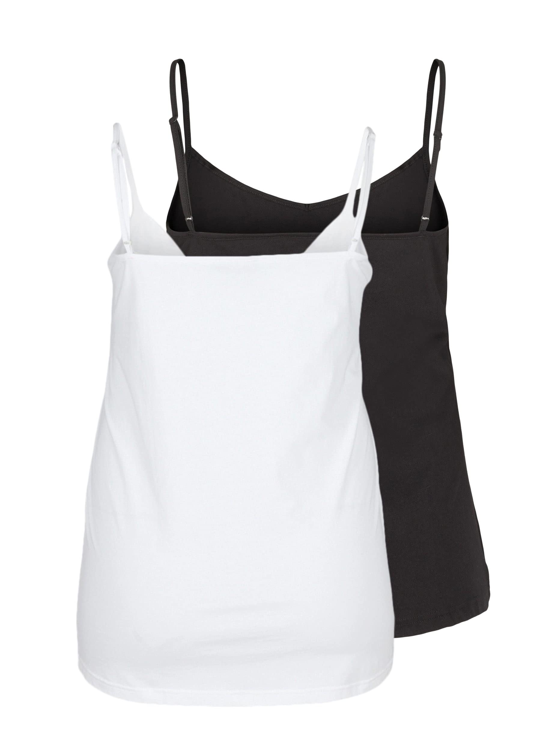 Zizzi 2er Pack Damen Tops V-Ausschnitt Baumwolle