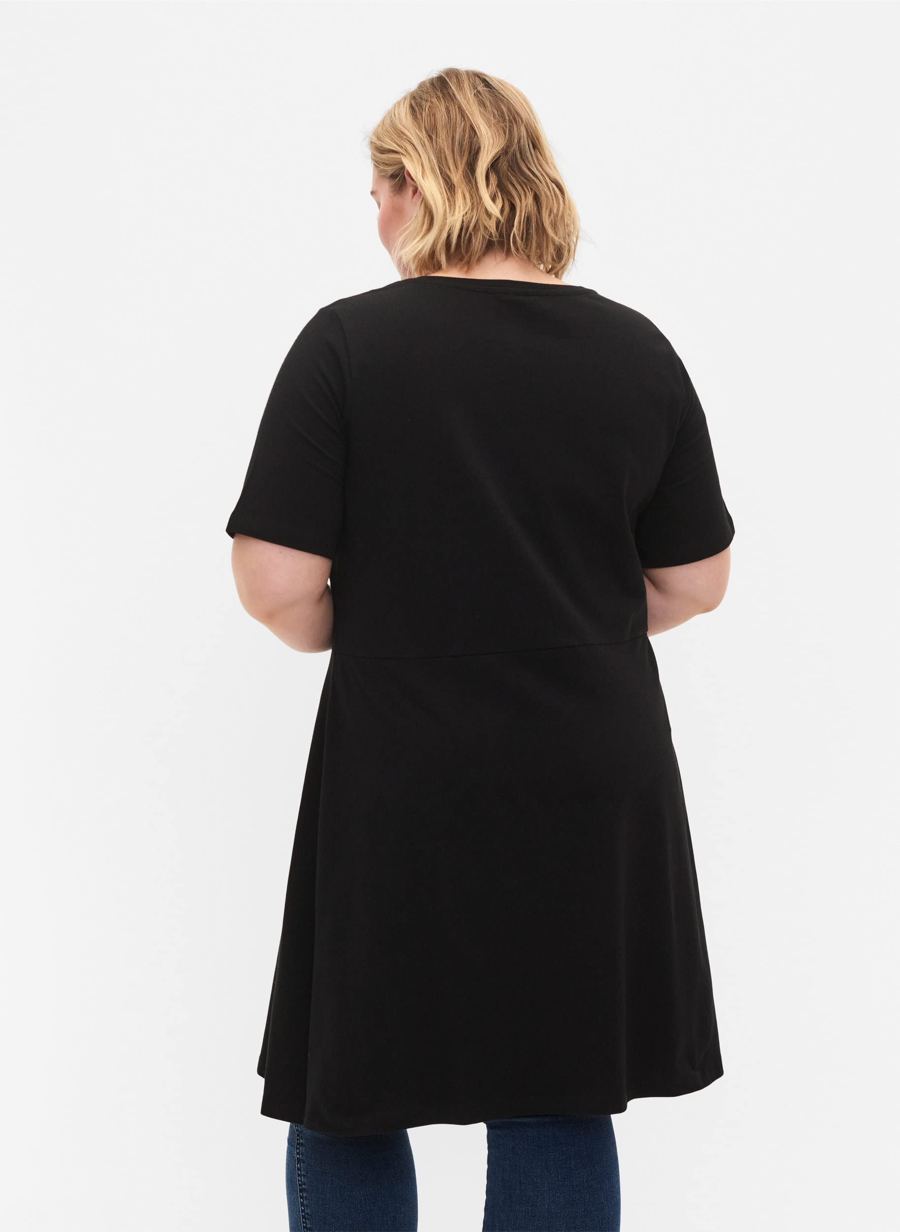 Zizzi Dresses Kleid Kurze Ärmel Baumwolle Kleid