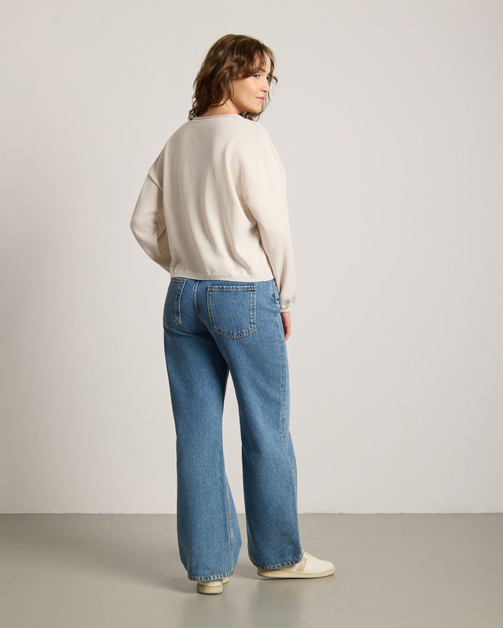 NIKIN TreePullover Knitted Light Pullover Faded Pearl Bio-Baumwolle