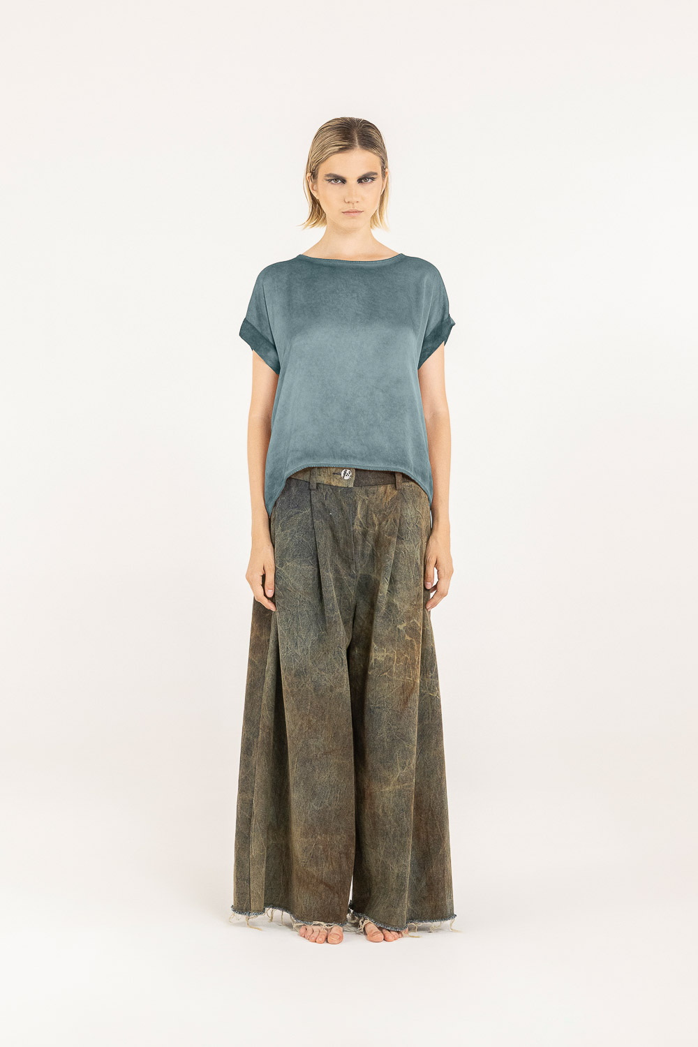 Sanctamuerte T-Shirt Tshirt Girocollo Shirt Viskose