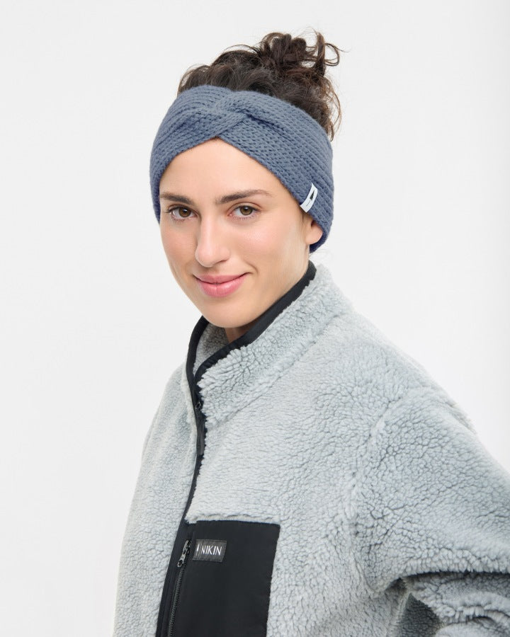 NIKIN TreeHeadband Stirnband Steel Blue Strick Damen
