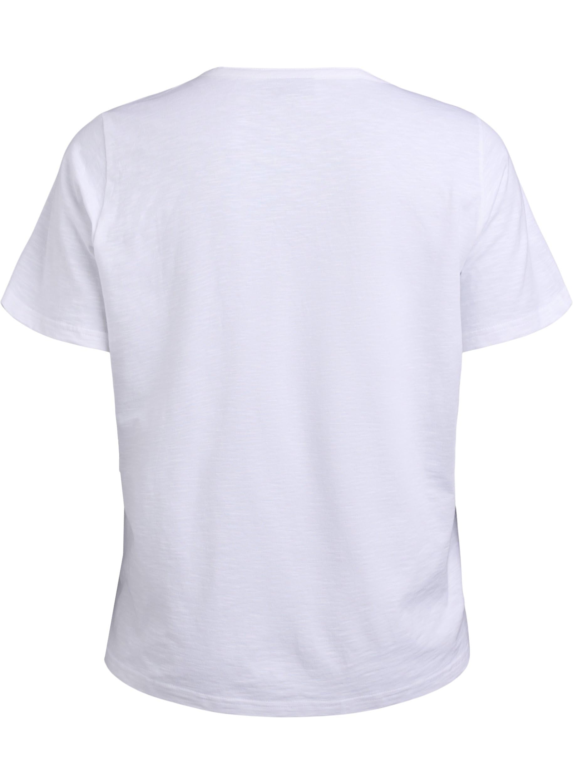 Flash by Zizzi T-Shirt V-Ausschnitt Bio-Baumwolle Große Größen
