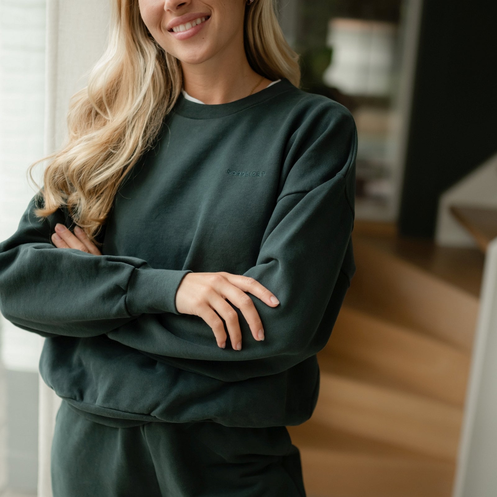 NORDLICHT Jonna Sweater Grün Bio-Baumwolle