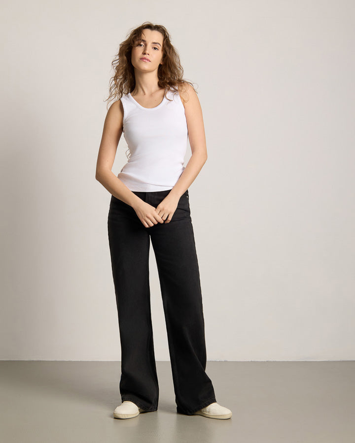 NIKIN TreeTop Snow White Top Slim Fit Bio-Baumwolle