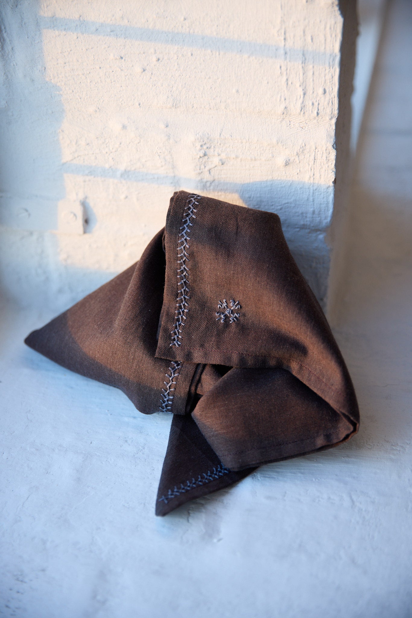 Christiane Strobel FELICE Tuch Baumwolle Kaschmir Mocha Brown