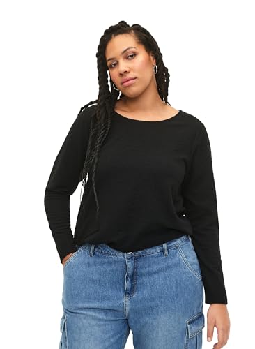 Zizzi Bluse Damen Langarm Struktur Bequem